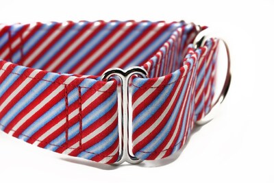 1.5" WIDE Patriotic Martingale Collar | Patriotic Greyhound Collar | Stars Martingale Collar | America Flag Dog Collar - image1